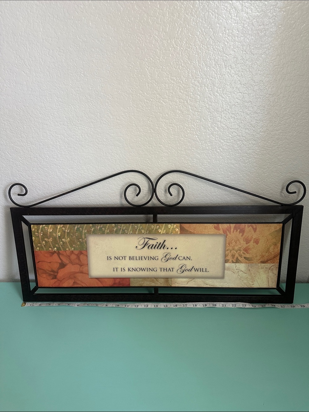 Faith Wall Sign in Black Frame with Earth-Tone Accents-brand new/never used - Picture 5 of 17